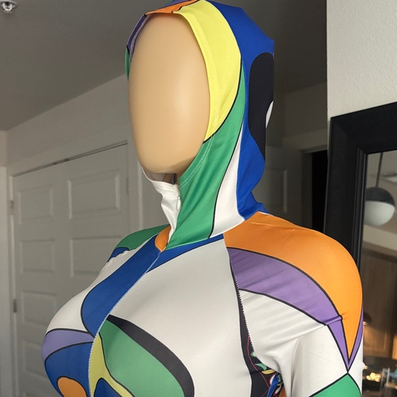 Colorful Abstract Jumpsuit - Picture 2 of 6